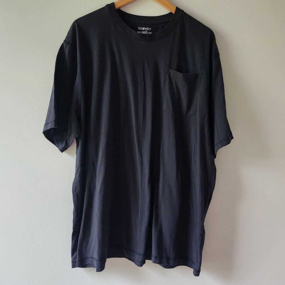 Wrangler Riggs Workwear Pocket T Shirt Mens 2XT Black Big Tall Short Sleeve Tee